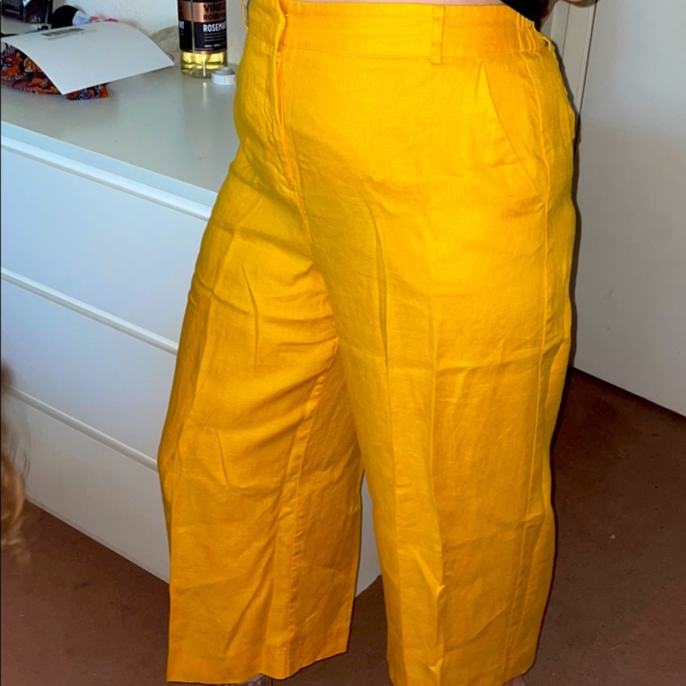 Vintage inspired wide leg ankle pants